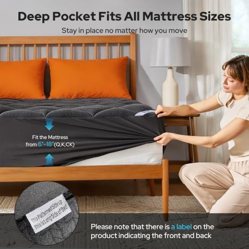 BEDLORE Waterproof Queen Mattress Pad, Breathable Mattress Protector - Image 6