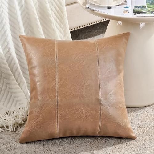 Fancy Homi Tan Decorative Throw Pillow Covers 20x20 Inch by Fancy+Homi