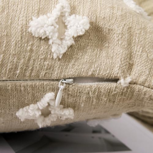 MIULEE Set of 2 Decorative Throw Pillow Covers Rhombic Jacquard Pillowcase - Image 2