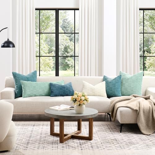 Kevin Textile 16x24 Inch Lumbar Pillow Cover 1 Pack Soft Plush Stripe - Image 6