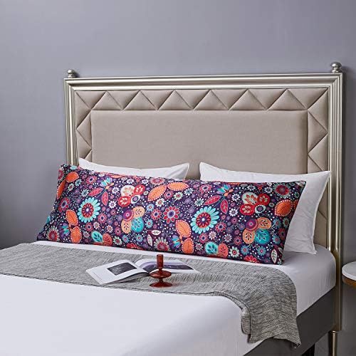 MR&HM Satin Body Pillow case, Boho Floral - Image 5