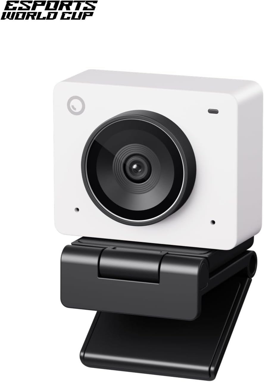 OBSBOT Meet 2-4K Webcam for PC with 1/2" Sensor, AI Framing & Autofocus, Beauty Mode, Lightweight, Gesture Control, HDR, Dual Microphone, 60 FPS, Web Cam for Streaming, Meeting, Gaming. (Cloud White)