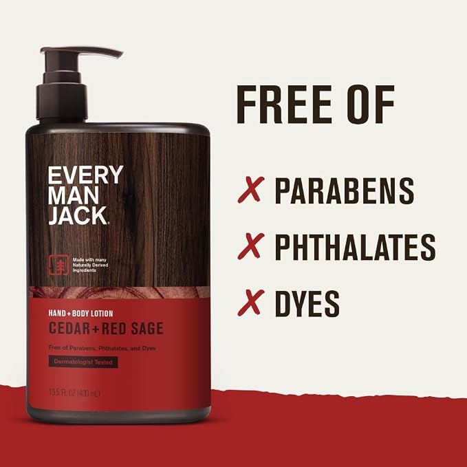 Every Man Jack Mens Cedar + Red Sage Hand & Body Lotion - Image 6