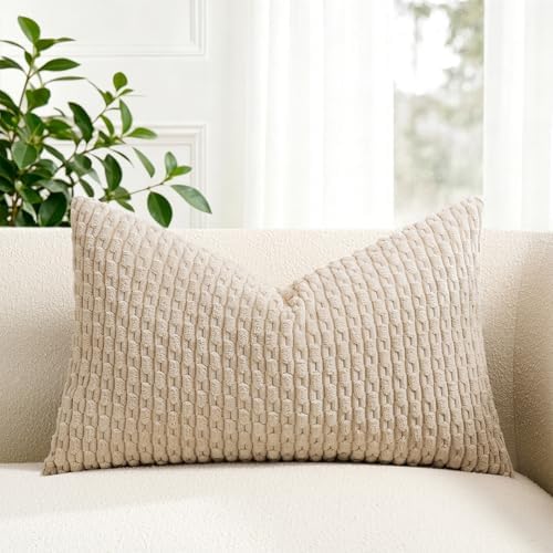 Kevin Textile Soft Corduroy 14"x24" Lumbar Pillow Cover 1 Pack by KevinTextile