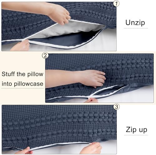 PHF Cotton Waffle Body Pillowcase 20" x 54", No Insert - Image 3
