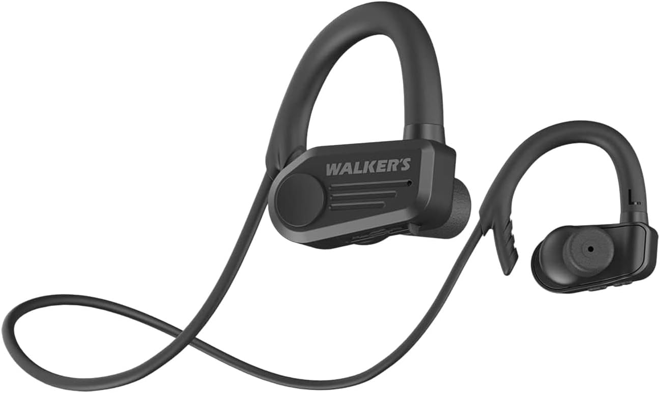 Walker's Shooting Ear & Hearing Protection Sport Electronic Bluetooth Rechargeable ATACS Wireless Earbuds