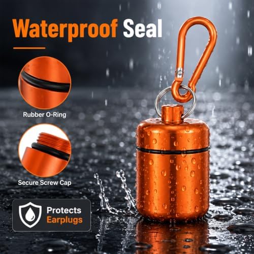 4 Pcs Ear Plug Carrying Case, Small Waterproof Metal Earplug Case - Image 5