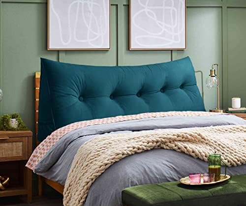 Peachwell Handmade Headboard Pillow-Queen Wedge Triangular Large Bolster - Image 2