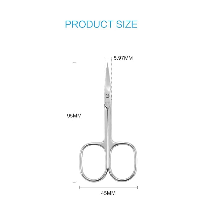LIVINGO Premium Manicure Nail Scissors, Dry Skin Curved Blade 3.5 inch - Image 2