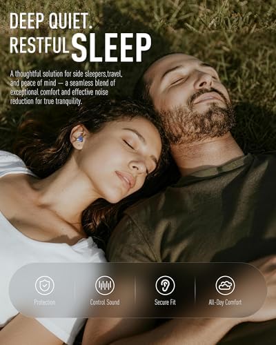 Ear Plugs for Sleeping 3 Pairs, Reusable Silicone Earplugs Sound Proof Noise - Image 2