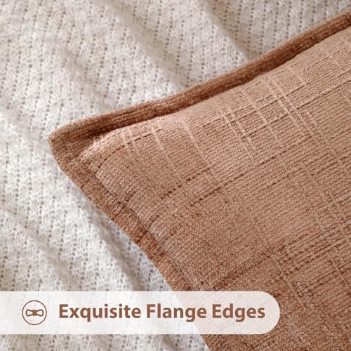 HPUK Chenille Throw Pillow Covers 18x18 Inch, Soft Woven Texture - Image 2