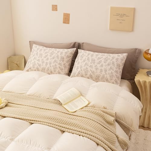 ECOCOTT Floral Botanical Pillowcases King Size 2 Pack, 100% Washed Cotton - Image 5