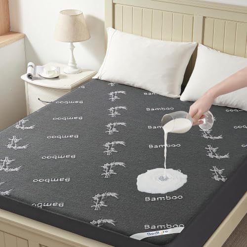 BEDLORE Twin Size Waterproof Mattress Protector Bamboo Viscose Bed Cover by Bedlore