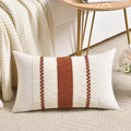 Fancy Homi Set of 1 Rust Boho Long Lumbar Decorative Throw Pillow Cover 14x24 by Fancy+Homi