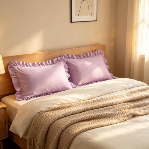 Ruffle Pillow Case Standard Size Set of 2 - Image 3