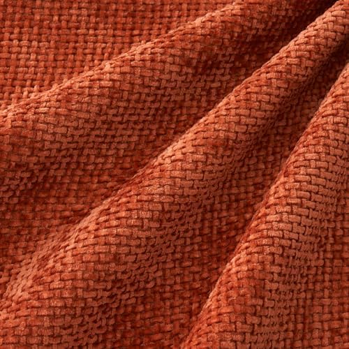 MIULEE Decorative Chenille Fall Pillow Covers Burnt Orange 20x20 Pack of 4 - Image 2