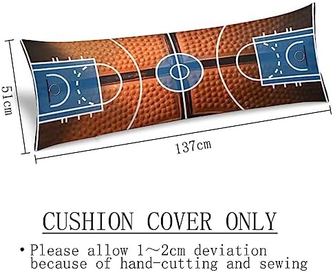 Basketball Body Pillow Cover Basketball Court Sports Playground Pattern Floor - Image 5