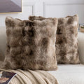 MADIZZ Pack of 2 Thick Plush Faux Wool Throw Pillow Covers Soft Boho Throw by Madizz