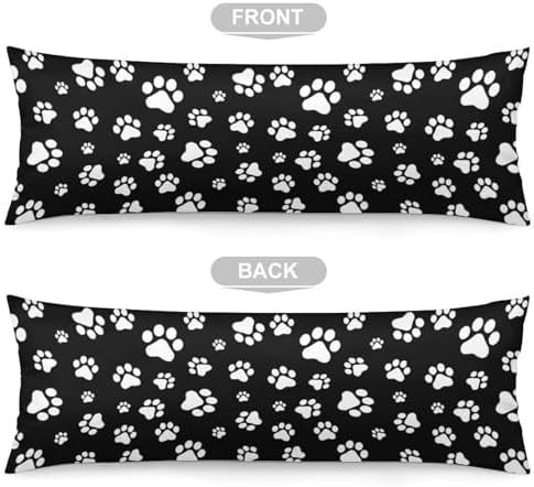 Dog Cat Paw Print Body Pillow Cover Pillowcase - Image 3