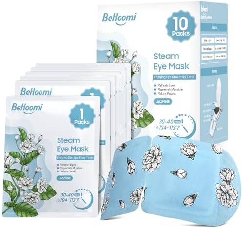 BeHoomi Steam Eye Mask, Self Heating Disposable SPA Warm Compress by BeHoomi