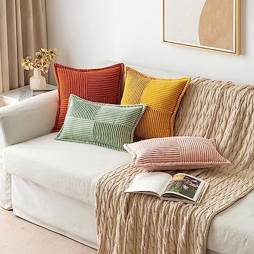 MIULEE Fall Burnt Orange Decorative Lumbar Throw Pillow Covers - Image 5