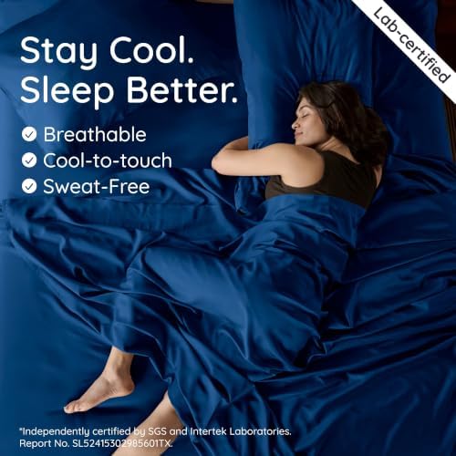 Bambaw 100% Viscose Derived from Bamboo Fitted Sheet Twin Size, Cooling Fitted - Image 3