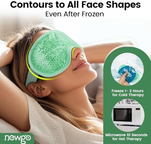 NEWGO Cooling Eye Mask for After Surgery, Reusable Gel Face Ice Pack - Image 4