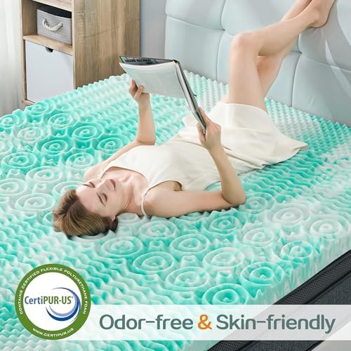 SINWEEK Mattress Topper 5-Zone Memory Foam Mattress Topper Pressure Relieve - Image 3