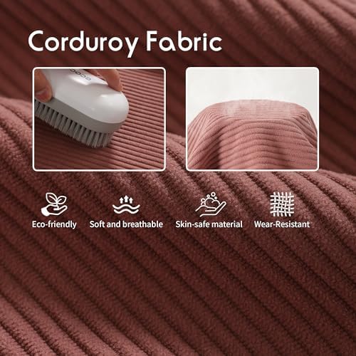 Corduroy Reading Pillow with Arms & Detachable Neck Roll, Bed Rest Back Support - Image 5