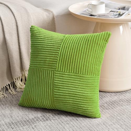 Fancy Homi Set of 2 Lime Green Euro Decorative Throw Pillow Covers 28x28 Inch - Image 2