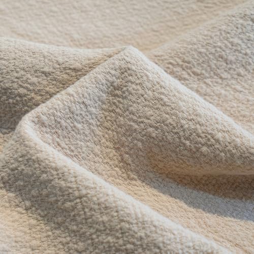 Pillow Shams Set of 2 Pure Cotton Champray Ruffled Edge, Thick and Solid Washed - Image 4