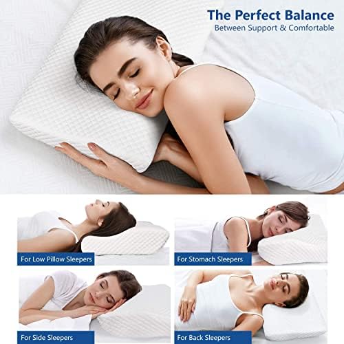 ZAMAT Memory Foam Pillow for Neck Pain Relief, Adjustable Orthopedic Ergonomic - Image 3