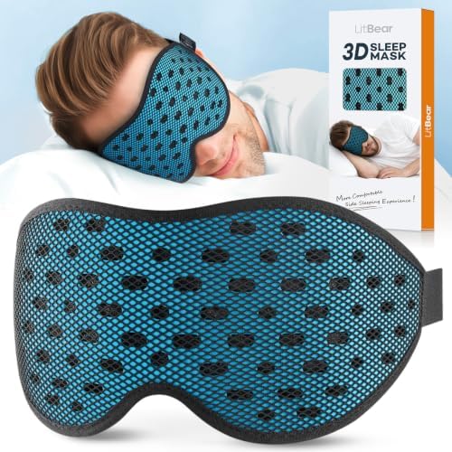 LitBear Breathable Sleep Mask, 3D Eye Mask Sleep by LitBear