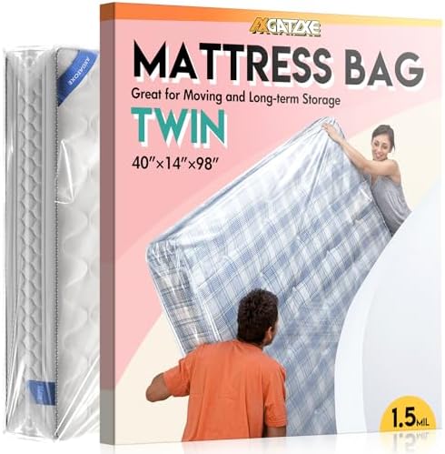 Axgatoxe Plastic Mattress Bag for Moving Storage, Twin Size by AXgatoxe