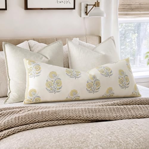 Vintage Floral 14x36 Lumbar Pillow Cover by PillowCoversExpert