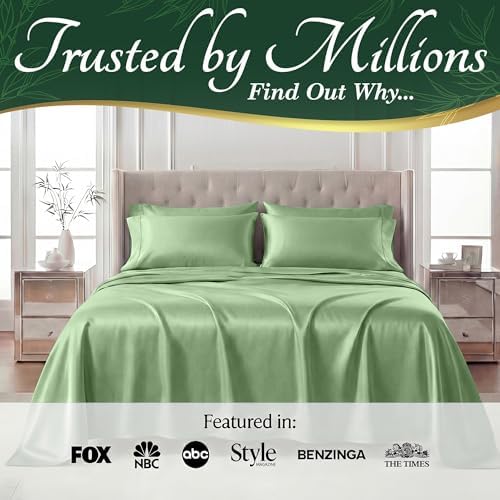 DECOLURE 100% Viscose Derived from Bamboo Sheets King Size, Luxury 6 Pc Set - Image 5