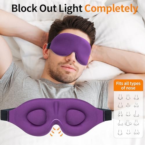 NEWVANGA Sleep Mask for Back and Side Sleeper, Travel Eye Cover - Image 3