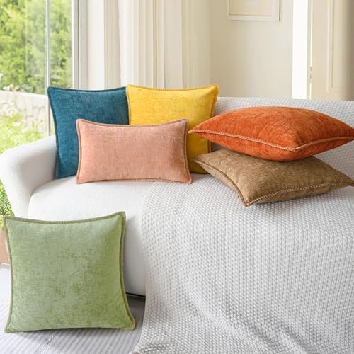 CaliTime Decorative Couch Throw Pillow Covers 22 X 22 Inches Sage Green - Image 4