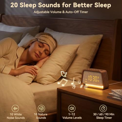 Vivilumens Alarm Clock with White Noise Machine Night Light - Image 3