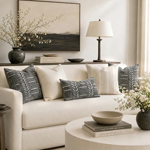BlissBlush Decorative Lumbar Pillow Covers 12x20 Set of 2, Soft Woven Chenille - Image 6