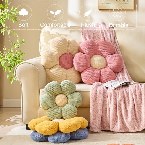 XIAIJIA Flower Pillow, Flower Cushion 15.7 Inch - Image 5