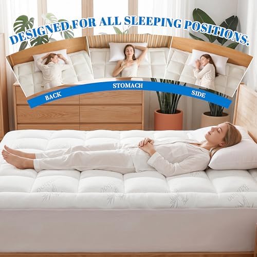Ubauba 100% Waterproof King Size Mattress Topper, Viscose Made from Bamboo - Image 6