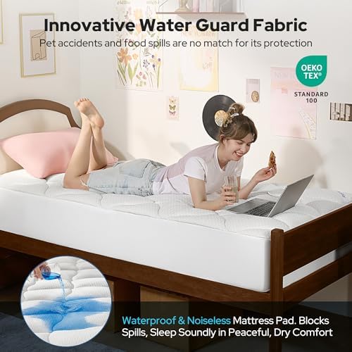 BEDLORE Waterproof Twin XL Mattress Pad, Breathable Mattress Protector - Image 2
