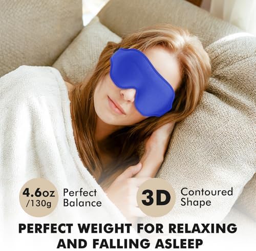 3D Blackout Weighted Eye Mask for Sleep, Eye Cover for Men Women - Image 2