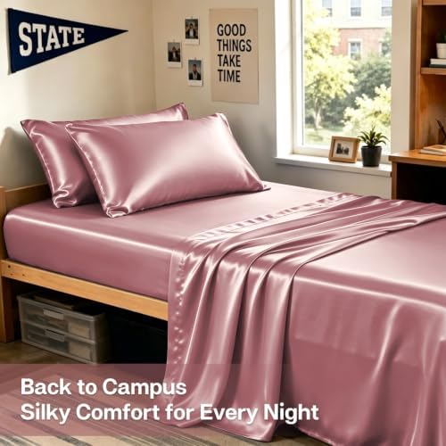 MR&HM Satin Pillowcase 2 Pack, Queen Size 20"x30", Rose Taupe - Image 5