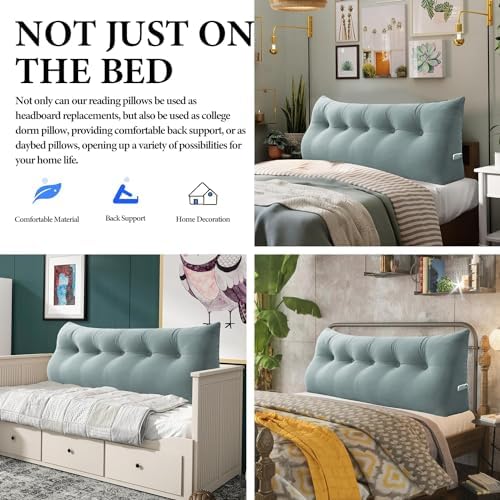 Daneey Headboard Pillow Queen, Triangular Wedge Pillow Headboard, Wedge - Image 5