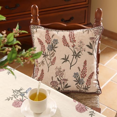 ISAENNE Designer Vintage Linen Throw Pillow Cover - Image 6