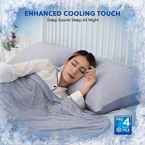 HOMFINE Cooling Pillowcases for Hot Sleepers Standard Set of 2 - Image 4