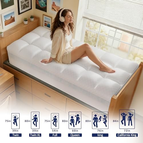 4 Inch Memory Foam Mattress Topper Twin XL - Image 2