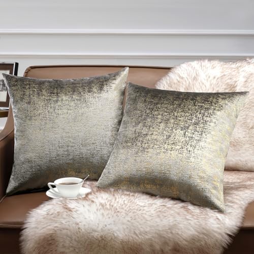 Phantoscope Pack of 2 Sparkling Velvet Geometric-Pattern Throw Decorative by Phantoscope